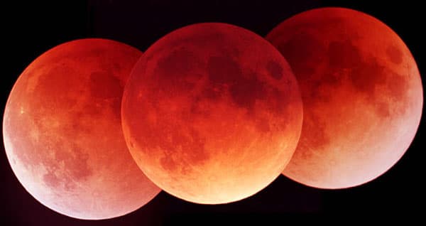 A Lunar Eclipse in Three Exposures