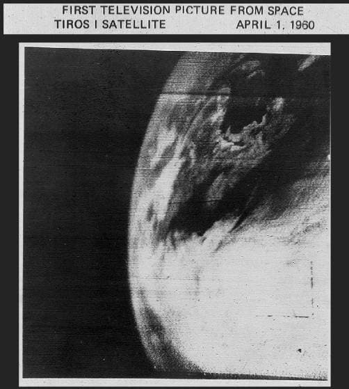 Planet Earth from TIROS 1: First TV Image