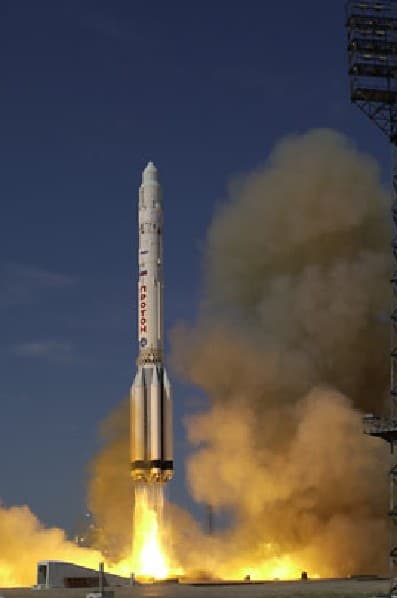 A Russian Proton Rocket Launches Zvezda