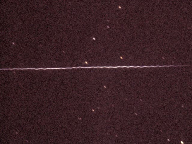 A Twisted Meteor Train