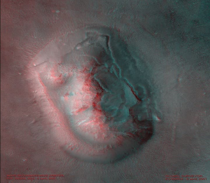 3D Face on Mars