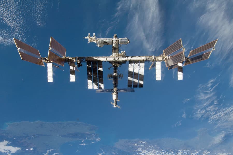 The International Space Station Over Earth