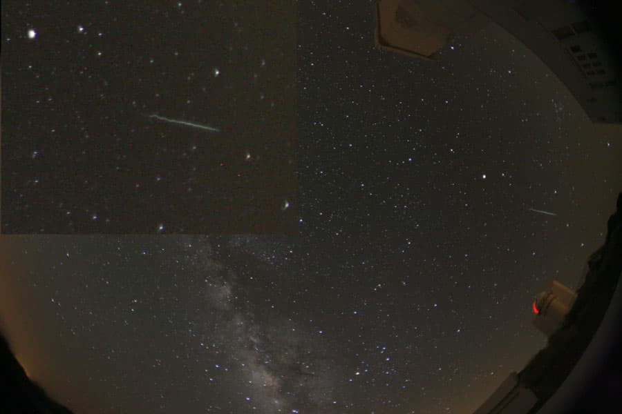 A Twisted Meteor Trail Over Tenerife