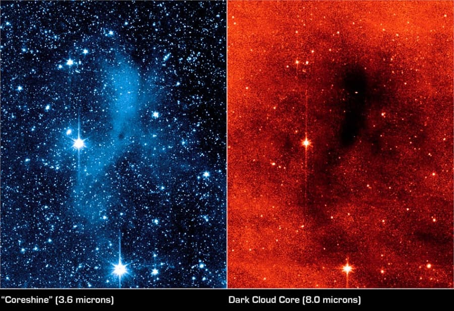 Coreshine from a Dark Cloud