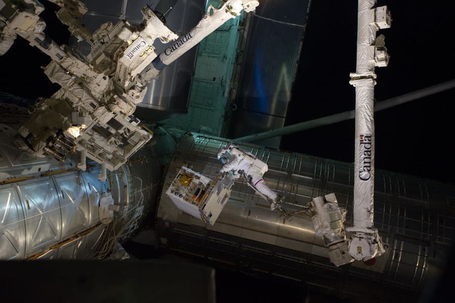 A Busy Space Walk at the Space Station