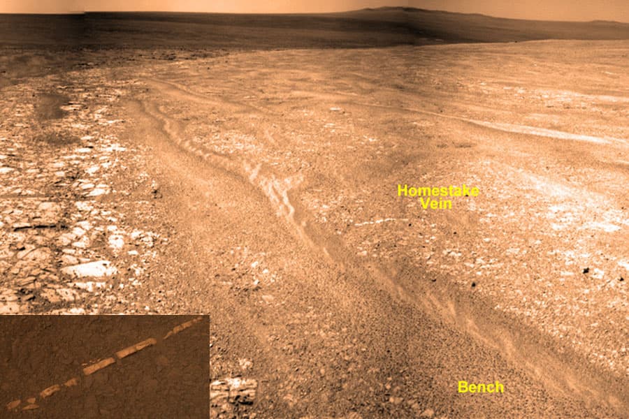 An Unusual Vein of Deposited Rock on Mars