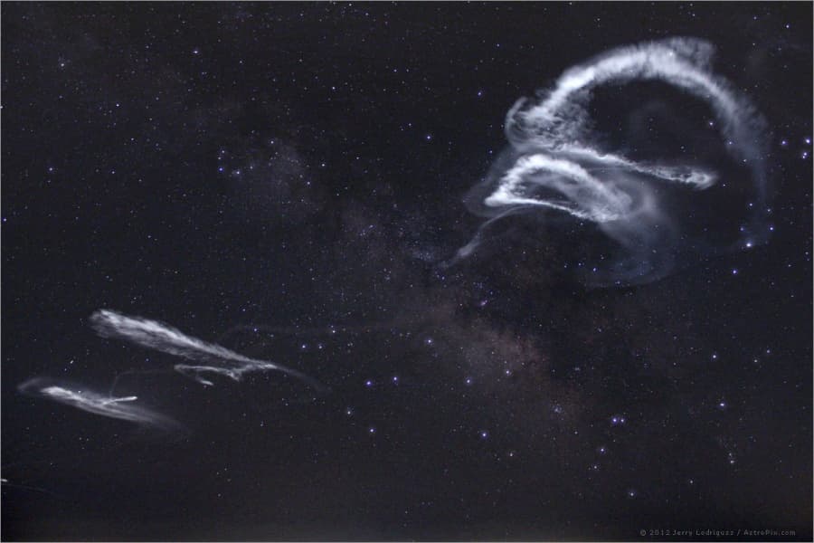 Rocket Trails in the Milky Way