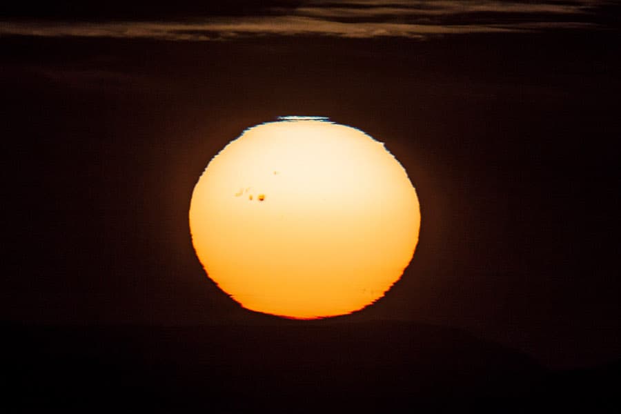Sunspot at Sunset