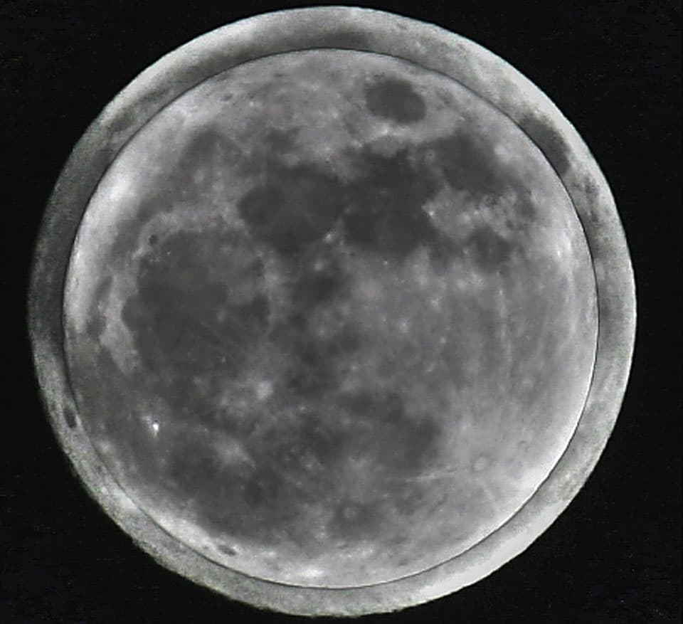 Micro Moon over Super Moon