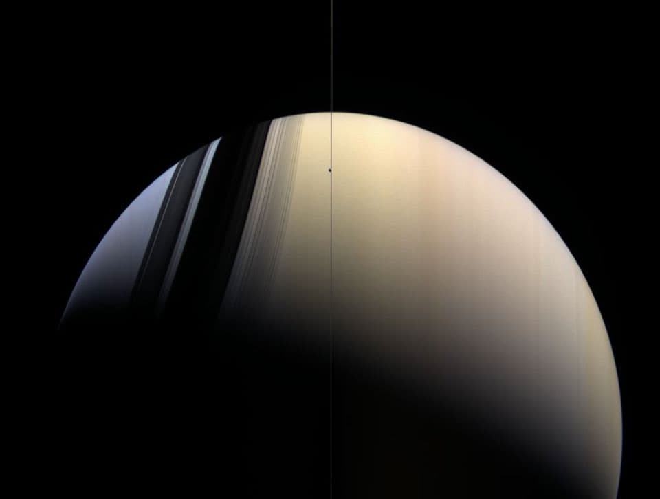 Saturn in Blue and Gold