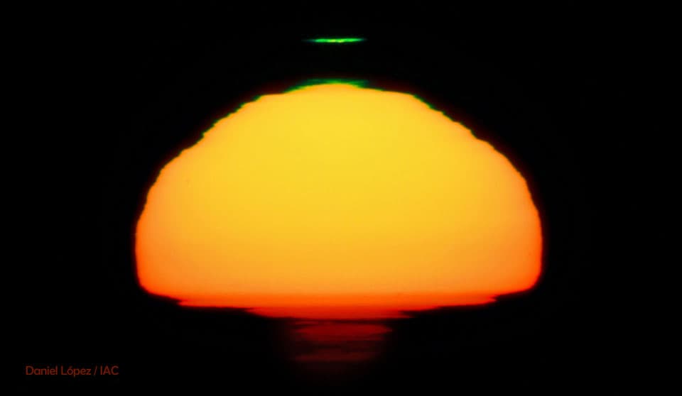 A Green Flash from the Sun