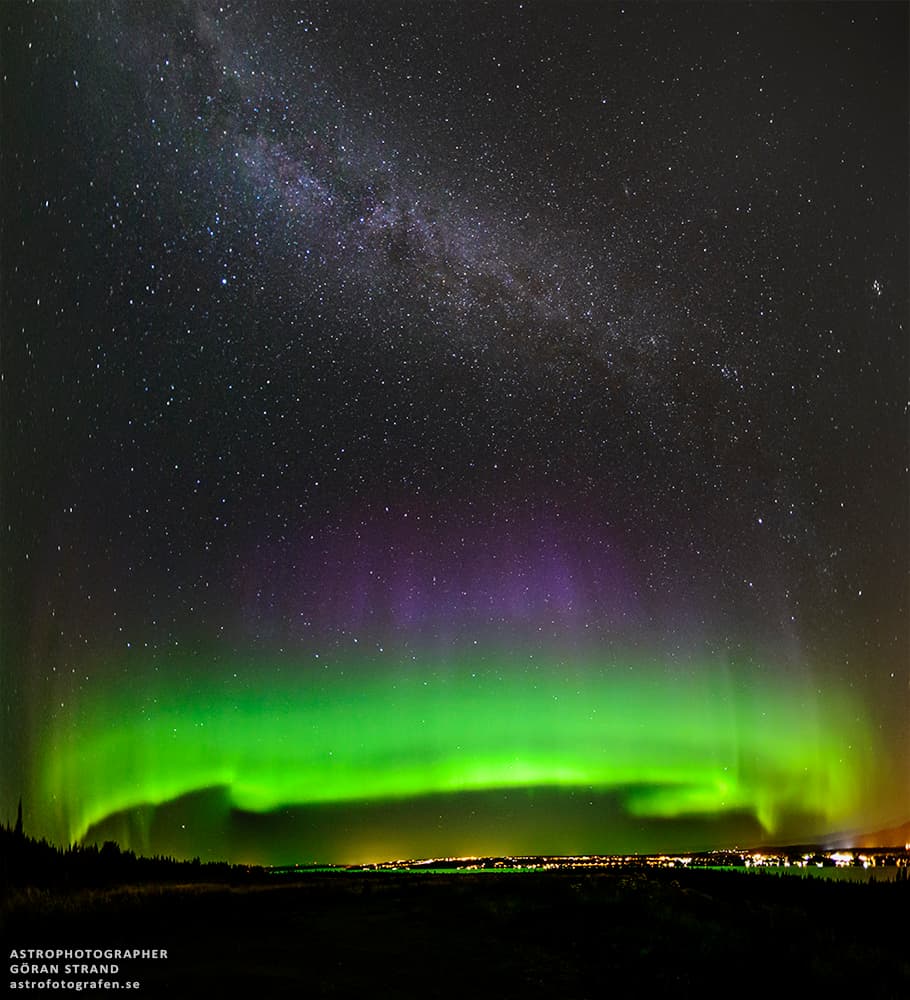 An Aurora Cupcake with a Milky Way Topping