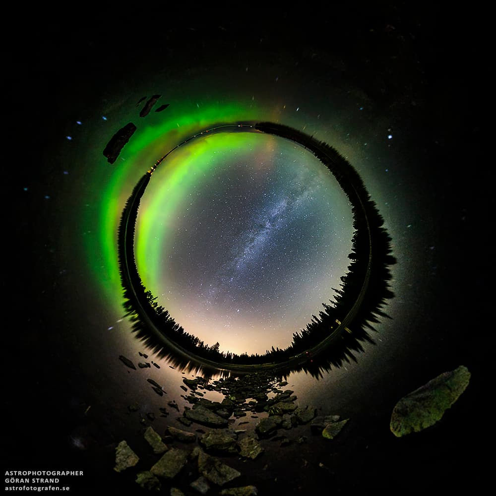Aurora and Milky Way in a Little Sky