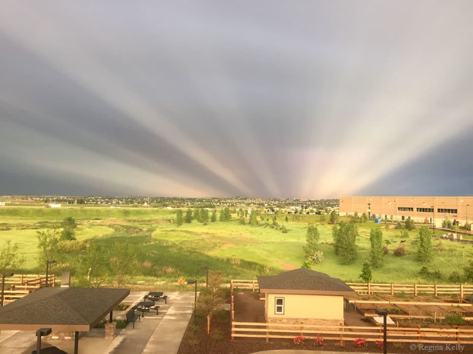 Anticrepuscular Rays over Colorado (II)