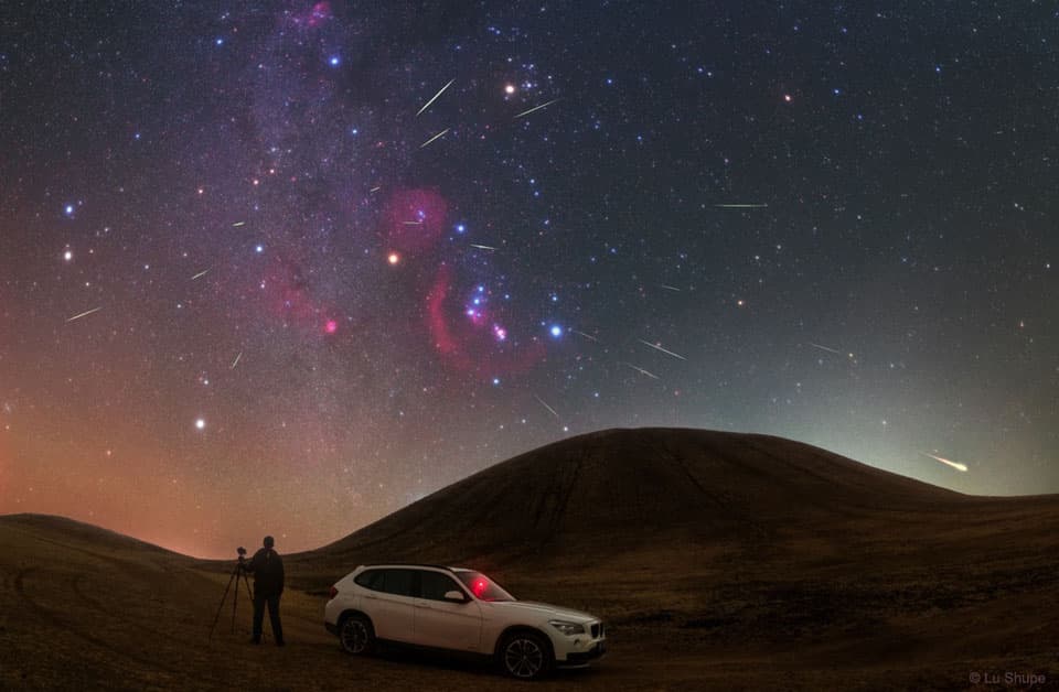 Orionid Meteors from Orion