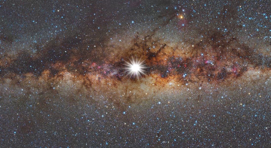Solstice Sun and Milky Way