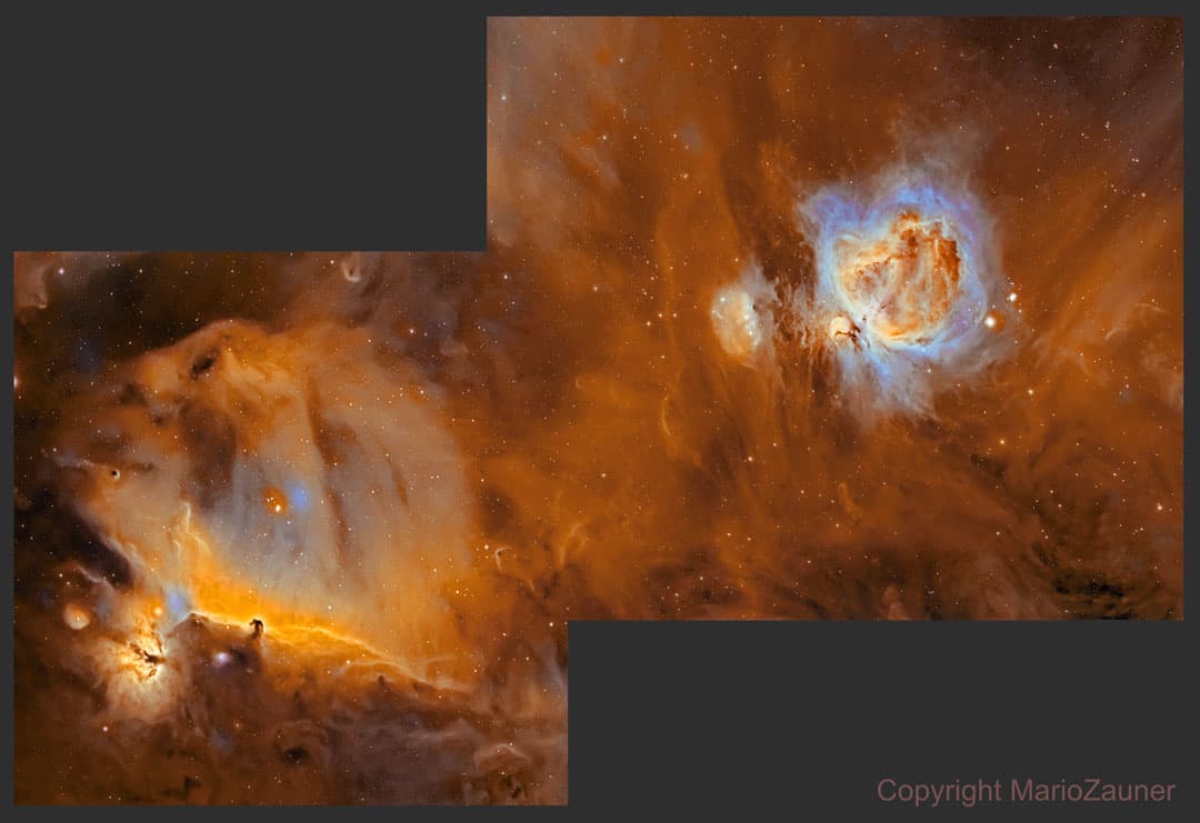 Horsehead and Orion Nebulas