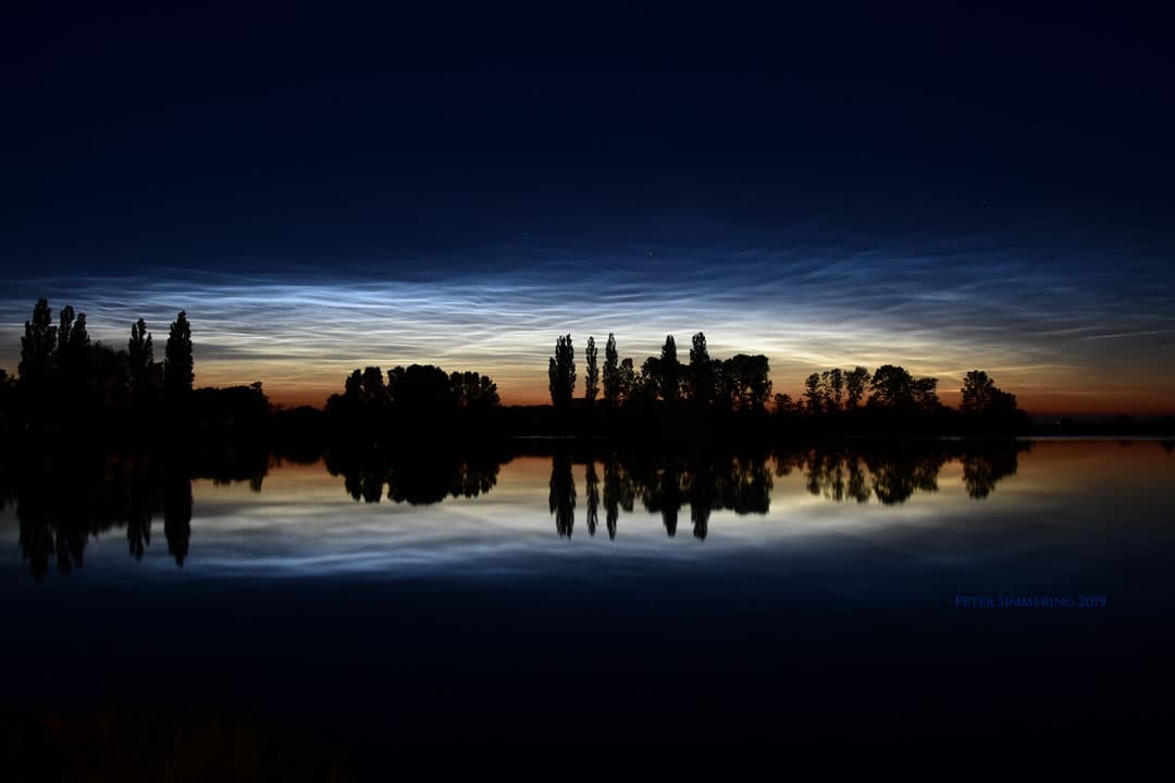 Noctilucent Clouds, Reflections, and Silhouettes