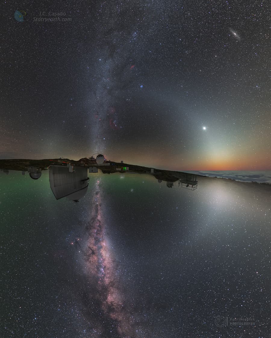 Two Hemisphere Night Sky