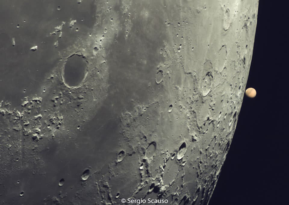 Mars at the Moon's Edge