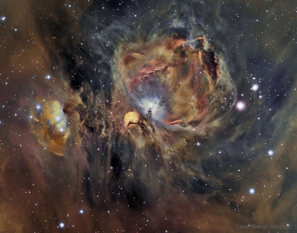 Orion Nebula in Oxygen, Hydrogen, and Sulfur