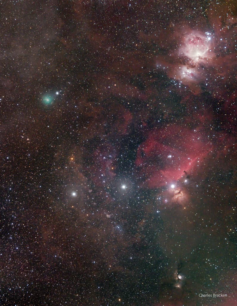 Comet ATLAS and Orion's Belt