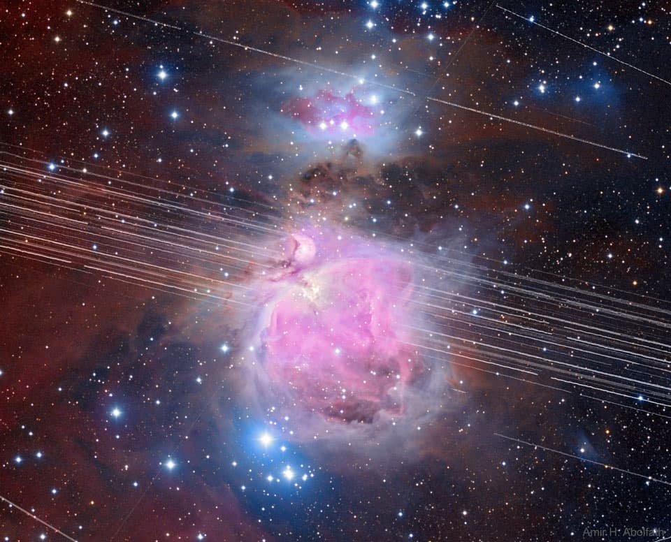 Satellites over Orion