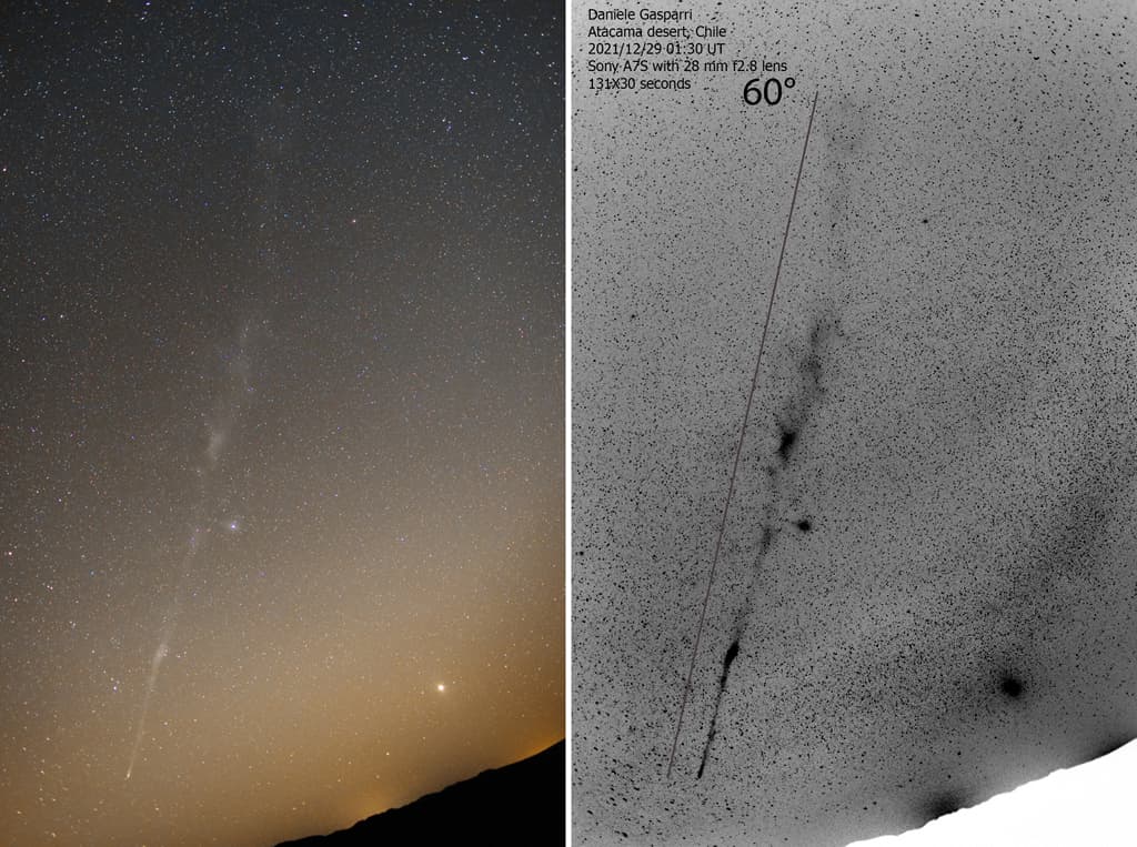 The Further Tail of Comet Leonard