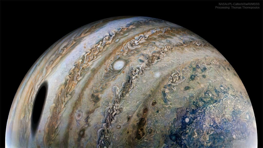 Moon Shadow on Jupiter