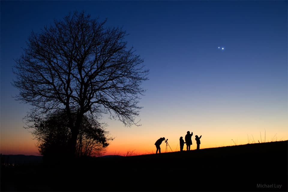 Jupiter and Venus Converge over Germany
