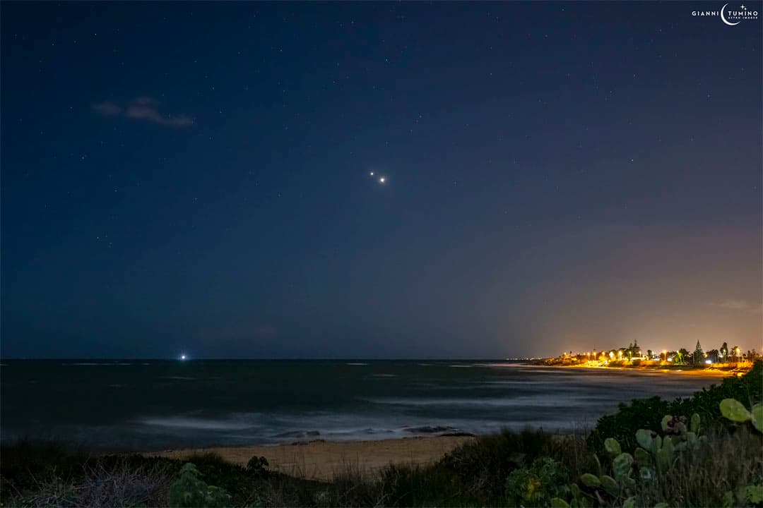 Jupiter and Venus over Italy