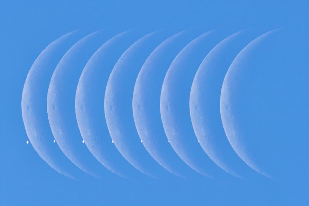 Daytime Moon Meets Morning Star