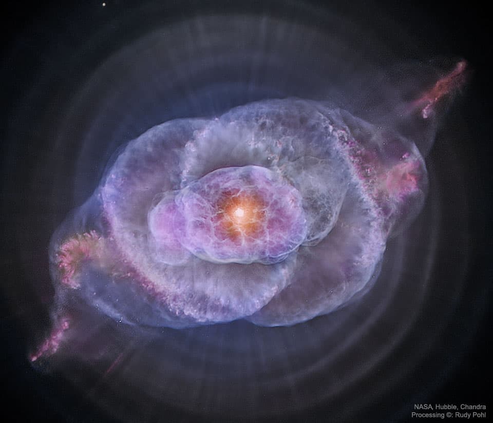 The Cat's Eye Nebula in Optical and X-ray