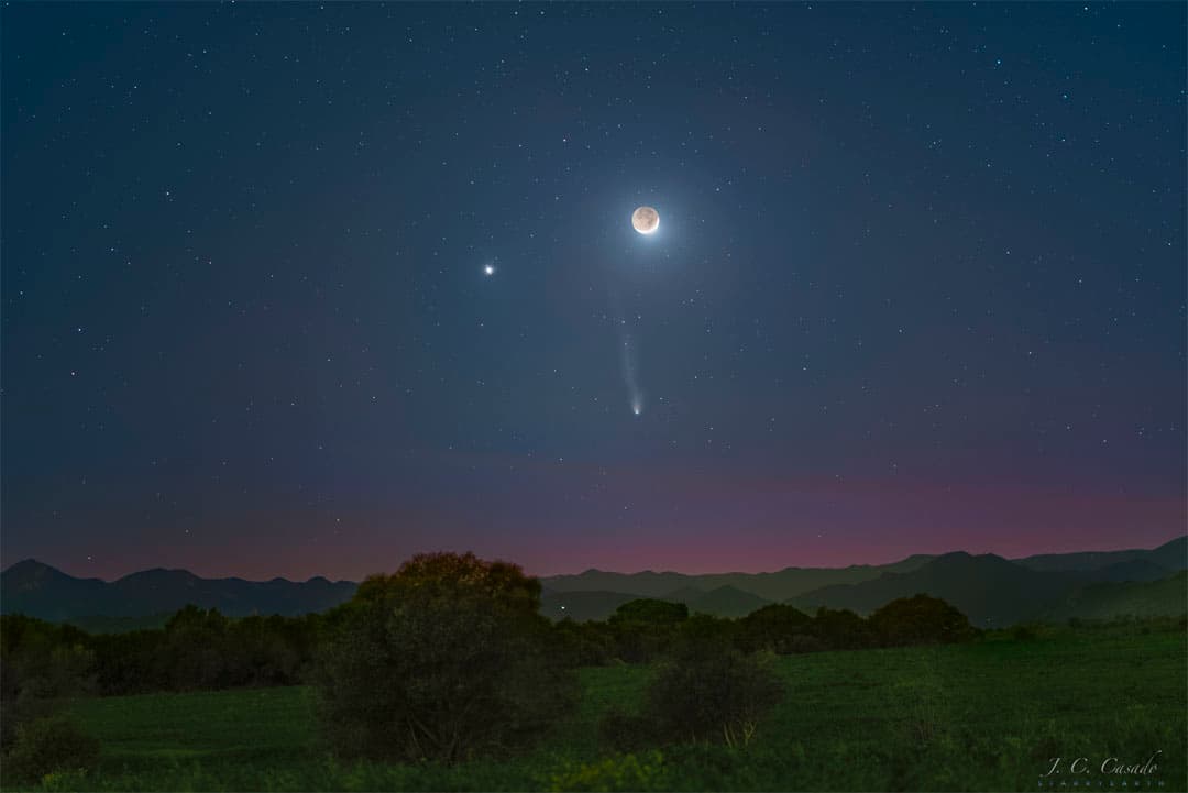 Comet, Planet, Moon