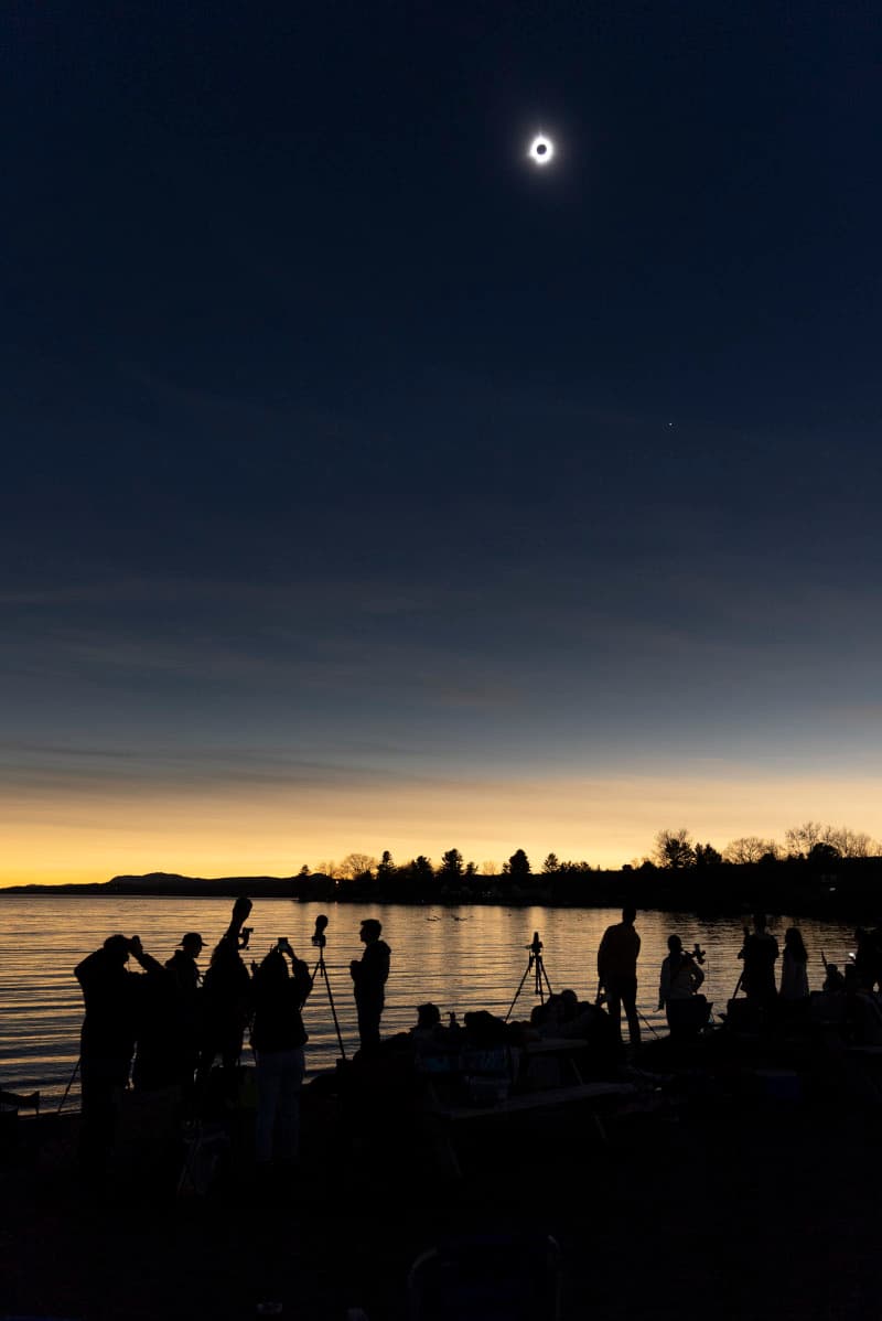 Moon's Shadow over Lake Magog