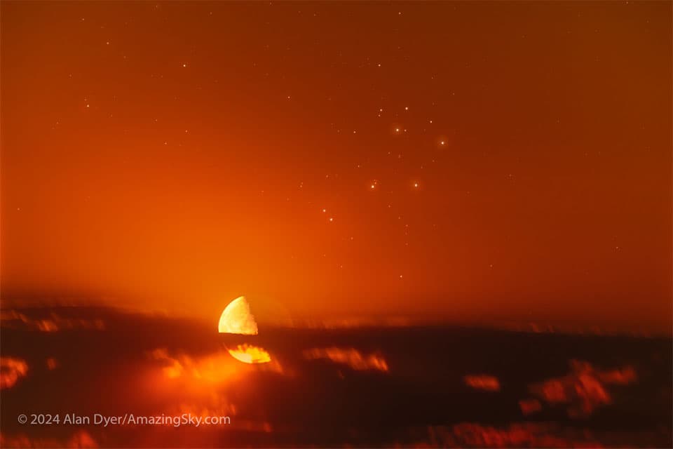 Quarter Moon and Sister Stars