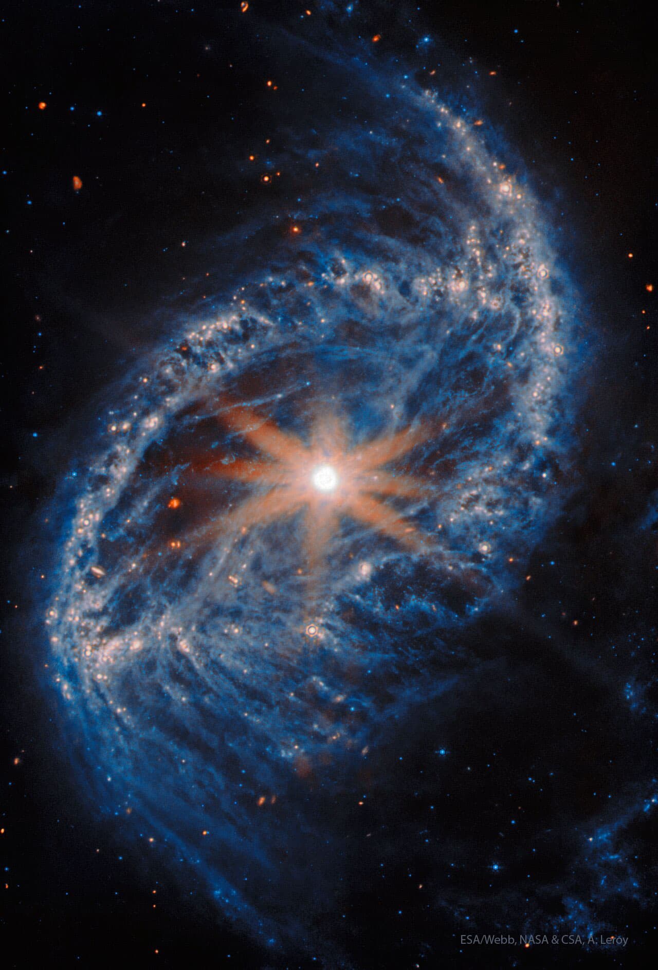 Spiral Galaxy NGC 2566 from Webb