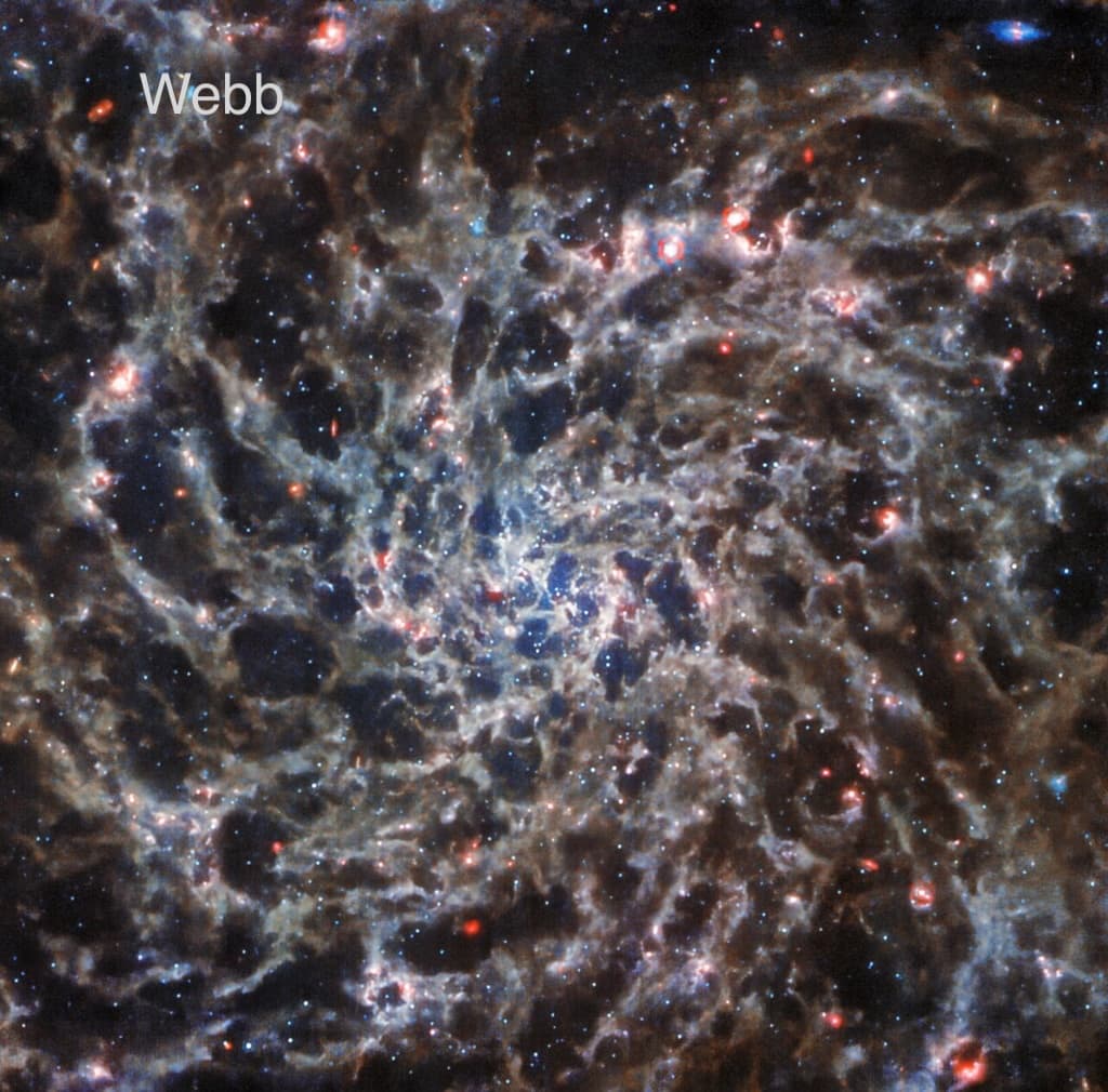 Webb and Hubble: IC 5332