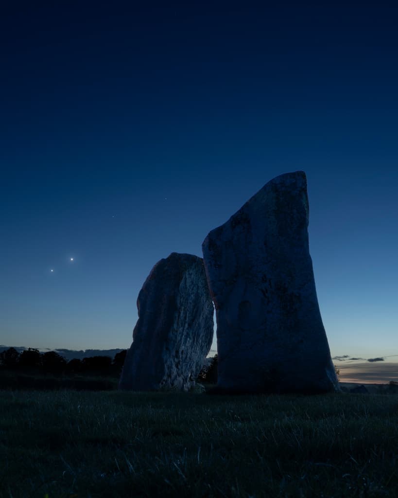 Venus and Jupiter: Conjunction from Avebury