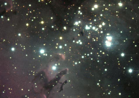 Blue Stars and Red Pillars
