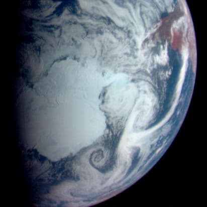 A Passing Spaceship Views Earth