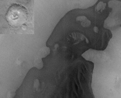 Martian Crater Shows Evidence of Dried Pond