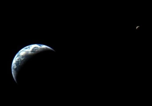 Nozomi: Earth and Moon