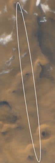 Mars Polar Lander Target Ellipse