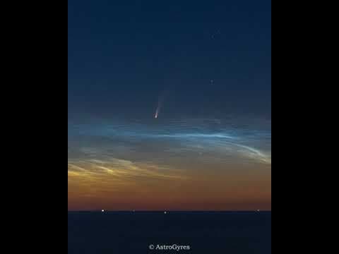 Comet NEOWISE Rising over the Adriatic Sea