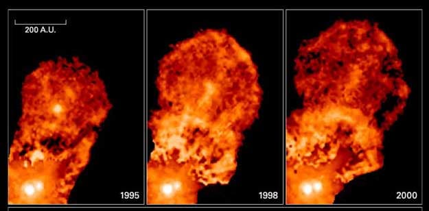 XZ Tauri System Ejects Gas Bubble