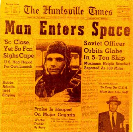 Man Enters Space
