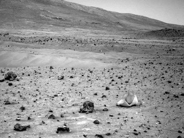 An Unusual Two-Toned Rock on Mars
