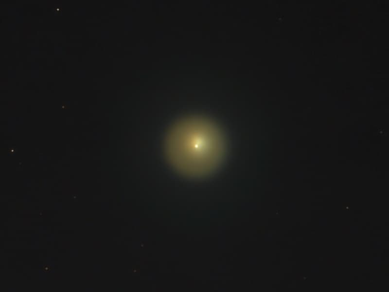 A Telescopic View of Erupting Comet Holmes