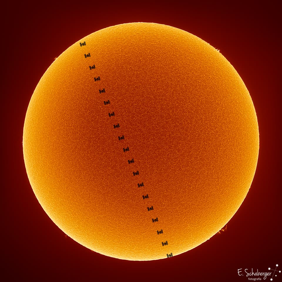 The Space Station Crosses a Spotless Sun